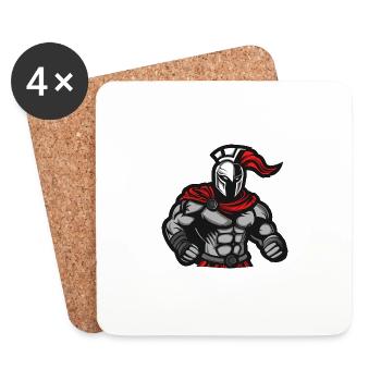 Spartan Muscles Fitness Gladiator - Coasters (set of 4) - white - Front
