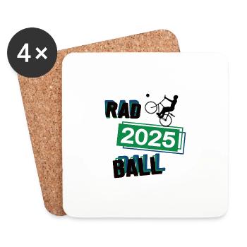Radball Spieler Team Turnier Mannschaft in 2025 - Untersetzer (4er-Set) - Weiß - Vorne
