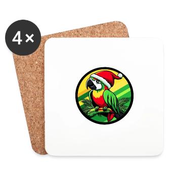 Noël à Papagai - Dessous de verre (lot de 4) - blanc - Devant