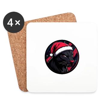 Noël Panther Noël - Dessous de verre (lot de 4) - blanc - Devant