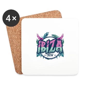 Ibiza Crew Bunt - Untersetzer (4er-Set) - Weiß - Vorne
