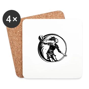 Joueur de volley-ball Sports - Dessous de verre (lot de 4) - blanc - Devant