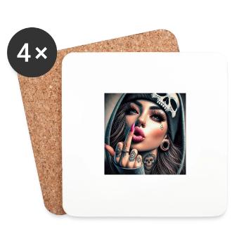Fuck u - Coasters (set of 4) - white - Front