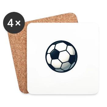Ball Ball Pattern Football - Coasters (set of 4) - white - Front
