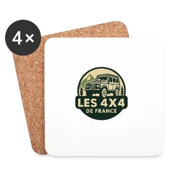 The 4x4 of France - Coasters (set of 4) - white - Front