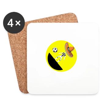 Fiesta Goal Kick: Soccer Meets Sombrero - Coasters (set of 4) - white - Front