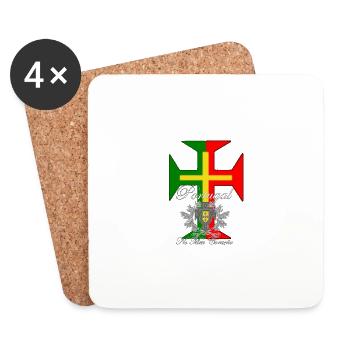 Portugal no meu coraçao - Dessous de verre (lot de 4) - blanc - Devant