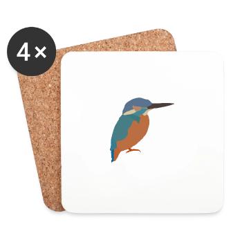 Oiseau de glace - Dessous de verre (lot de 4) - blanc - Devant