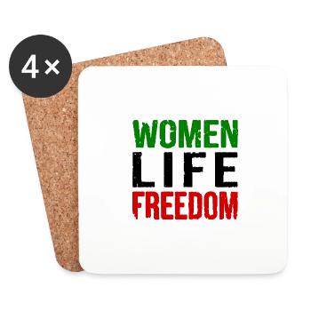 Women life freedom - Untersetzer (4er-Set) - Weiß - Vorne