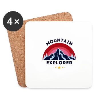 Mountain Explorer 1974 - Untersetzer (4er-Set) - Weiß - Vorne