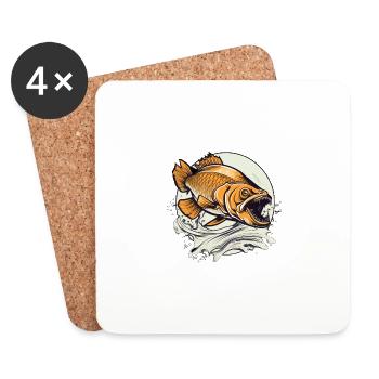 Édition Pêcheur - Dessous de verre (lot de 4) - blanc - Devant