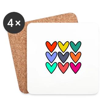 PAAR. ICH HABE GERADE GEHEIRATET. Junggesellinnenabschied. VALENTINSTAG. MARIES - Untersetzer (4er-Set) - Weiß - Vorne