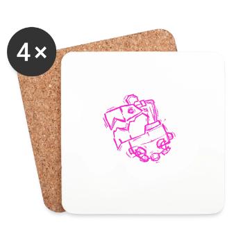 dezp996 8a03dbd6 7be4 42b2 8713 f3f4b772cafb - Dessous de verre (lot de 4) - blanc - Devant
