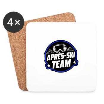 Apres Ski Party Team Spruch - Untersetzer (4er-Set) - Weiß - Vorne