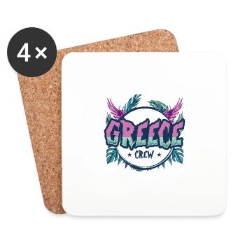 Grèce Crew Coloré - Dessous de verre (lot de 4) - blanc - Devant