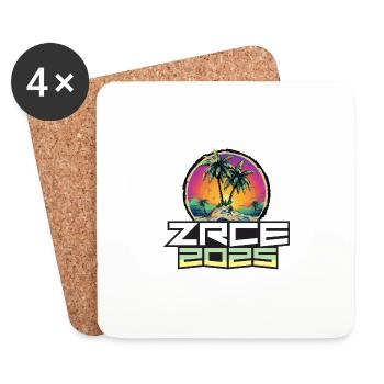 Zrce 2025 Holiday Palms - Coasters (set of 4) - white - Front
