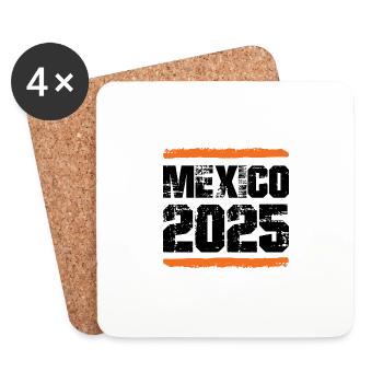 Mexico 2025 Team - Coasters (set of 4) - white - Front
