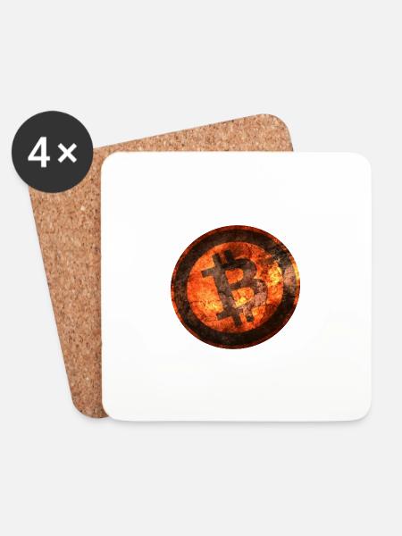 Bitcoin - Coasters (set of 4) - white