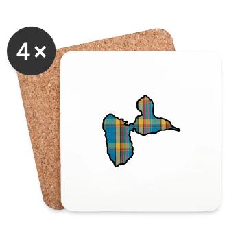 guadeloupe - Coasters (set of 4) - white - Front