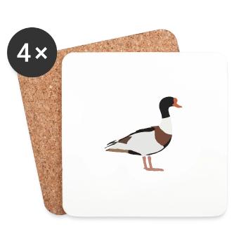 common shelduck - Coasters (set of 4) - white - Front