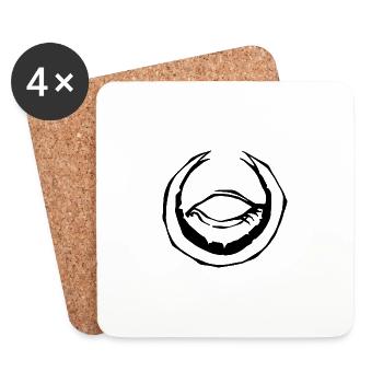 Eye Moon Halloween - Coasters (set of 4) - white - Front