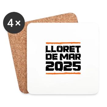 Lloret De Mar 2025 Urlaub - Untersetzer (4er-Set) - Weiß - Vorne