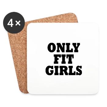 Only fit girls - Untersetzer (4er-Set) - Weiß - Vorne