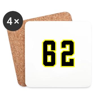 Maillot à 62 numéros - Dessous de verre (lot de 4) - blanc - Devant