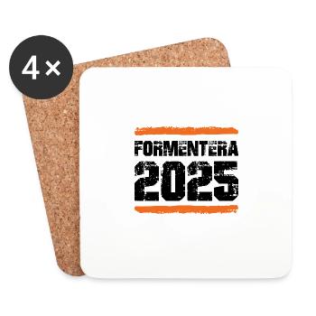 L’équipe de Formentera 2025 - Dessous de verre (lot de 4) - blanc - Devant