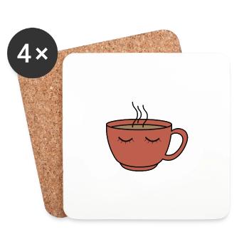 COFFE, BITTE - Untersetzer (4er-Set) - Weiß - Vorne