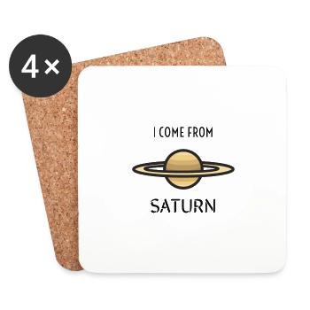 Saturn, Saturn - Untersetzer (4er-Set) - Weiß - Vorne