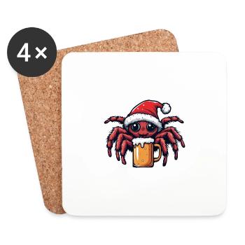 Tarantula Bière Noël Noël - Dessous de verre (lot de 4) - blanc - Devant