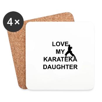 J’ADORE MA FILLE KARATÉKA - Dessous de verre (lot de 4) - blanc - Devant