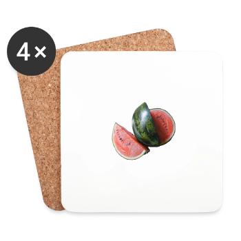 Wassermelone - Untersetzer (4er-Set) - Weiß - Vorne