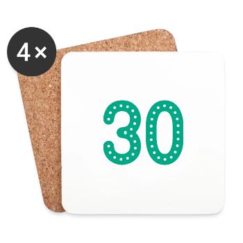 30 YEARS. 30th ANNIVERSARY. ANNIVERSARY 30 YEARS. 30 - Coasters (set of 4) - white - Front