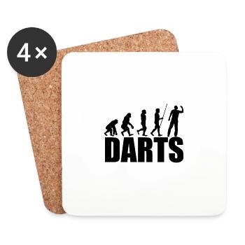 Fléchettes Sports Fun - Dessous de verre (lot de 4) - blanc - Devant