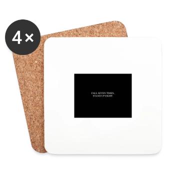 CHUTE SEPT FOIS - Dessous de verre (lot de 4) - blanc - Devant