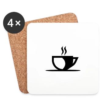 Coffee Coffee Mug Coffee Mug Gift Idea Tea - Coasters (set of 4) - white - Front