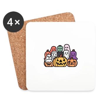 Halloween Party Comic - Coasters (set of 4) - white - Front