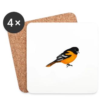 Oriole bird biologist ornithologist animal - Coasters (set of 4) - white - Front