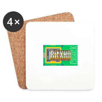 BitCoin X HDwallet Privatekey Cracker - Untersetzer (4er-Set) - Weiß - Vorne