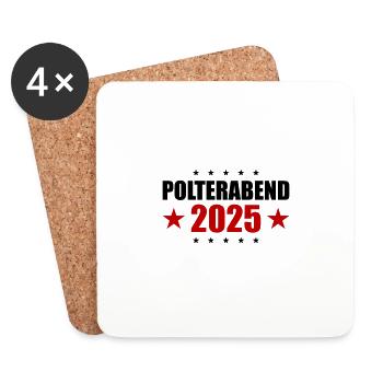 Polterabend 2025 - Untersetzer (4er-Set) - Weiß - Vorne