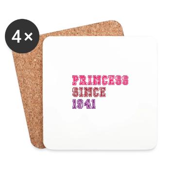 1941 Geburtstag Prinzessin - Untersetzer (4er-Set) - Weiß - Vorne