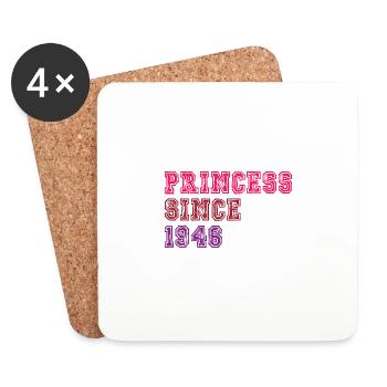 1946 Birthday Princess - Coasters (set of 4) - white - Front
