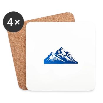 Berge Symbol Mountains Outdoor - Coasters (set of 4) - white - Front