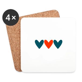 PAAR. ICH HABE GERADE GEHEIRATET. Junggesellinnenabschied. VALENTINSTAG. MARIES - Untersetzer (4er-Set) - Weiß - Vorne