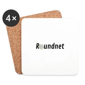 Roundnet simples Design für Jungs und Mädchen - Untersetzer (4er-Set) - Weiß - Vorne