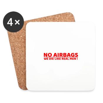 No Airbags - Dessous de verre (lot de 4) - blanc - Devant