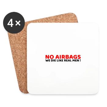 Airbags - Dessous de verre (lot de 4) - blanc - Devant