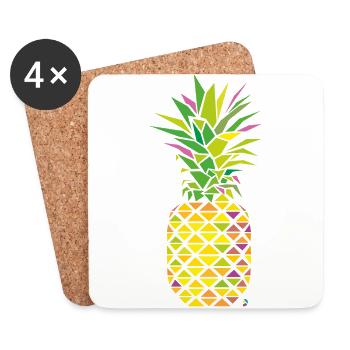 AD Pineapple - Untersetzer (4er-Set) - Weiß - Vorne